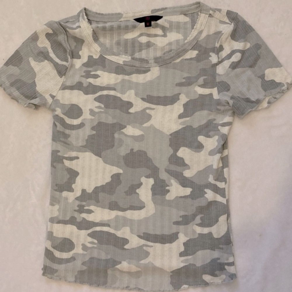 NOBO | Short T-Shirt | Grey & White Camo | XS
